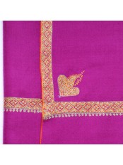 ASHLEY ROZE, handgeborduurde 100% kasjmier pashmina sjaal