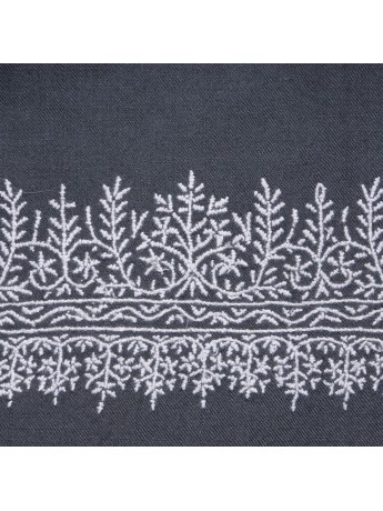 CHABI GREY, hand-embroidered 100% cashmere pashmina shawl