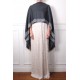 CHABI GREY, hand-embroidered 100% cashmere pashmina shawl