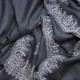 CHABI GREY, hand-embroidered 100% cashmere pashmina shawl