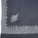 CHABI GREY, hand-embroidered 100% cashmere pashmina shawl