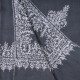 CHABI GREY, hand-embroidered 100% cashmere pashmina shawl