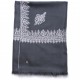 CHABI GREY, hand-embroidered 100% cashmere pashmina shawl