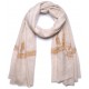 NOMI BEIGE, echter Pashmina-Schal aus 100% Kaschmir, handbestickt