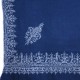 CHARLIE NAVY, étole véritable Pashmina 100% cachemire brodé main