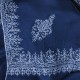 CHARLIE NAVY, étole véritable Pashmina 100% cachemire brodé main