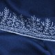 CHARLIE NAVY, étole véritable Pashmina 100% cachemire brodé main