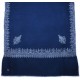CHARLIE NAVY, étole véritable Pashmina 100% cachemire brodé main