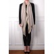 LINA BEIGE et VERT, étole véritable pashmina 100% cachemire brodé main