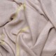 LINA BEIGE et VERT, étole véritable pashmina 100% cachemire brodé main