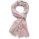 LINA BEIGE und PINK, real pashmina 100% cashmere with handmade embroideries