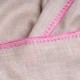 LINA BEIGE und PINK, real pashmina 100% cashmere with handmade embroideries
