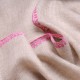 LINA BEIGE und PINK, real pashmina 100% cashmere with handmade embroideries