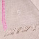 LINA BEIGE und PINK, real pashmina 100% cashmere with handmade embroideries