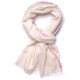 LINA IVORY und PINK, real pashmina 100% cashmere with handmade embroideries