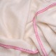 LINA IVORY und PINK, real pashmina 100% cashmere with handmade embroideries