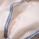 LINA IVORY und BLUE, real pashmina 100% cashmere with handmade embroideries
