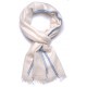 LINA IVORY und BLUE, real pashmina 100% cashmere with handmade embroideries