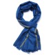 LINA BLUE und GOLD, real pashmina 100% cashmere with handmade embroideries