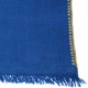 LINA BLUE und GOLD, real pashmina 100% cashmere with handmade embroideries