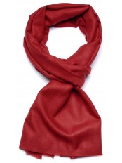 Vera pashmina 100% cashmere Stola Rosso carminio
