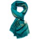 ZARI GROEN, Pashmina stola 100% cashmere en lurex