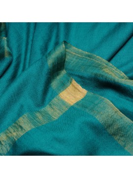 ZARI ÉMERAUDE, étole Pashmina 100% cachemire et lurex