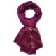 ZARI PRUNE, étole Pashmina 100% cachemire et lurex
