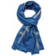 ZARI BLAU, Stola echter pashmina 100% handgewebter Kaschmir und lurex