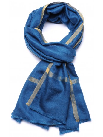 ZARI BLU, Stola vera pashmina 100% Cashmere e lurex