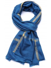 ZARI BLU, Stola vera pashmina 100% Cashmere e lurex