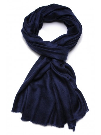 Handwoven cashmere pashmina Stole dark blue