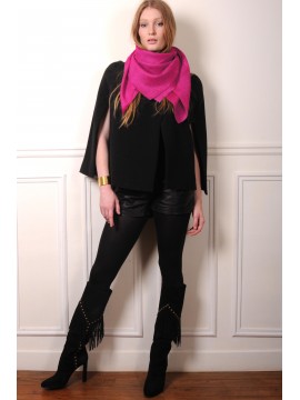 Handwoven cashmere pashmina Square indian Pink