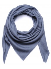 Pashmina Gris Tormenta - 100% Cachemira Cuadrada