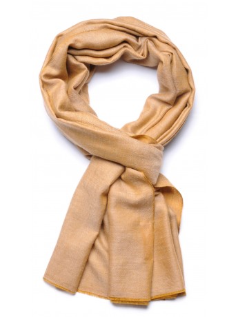 SEDA ORO, auténtica estola Pashmina 100% cachemira reversible