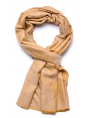SEDA GOUD, echte Pashmina stola 100% cashmere omkeerbaar