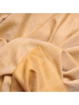SEDA ORO, auténtica estola Pashmina 100% cachemira reversible