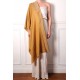 SEDA GOLD, Handwoven cashmere pashmina Stole REVERSIBLE