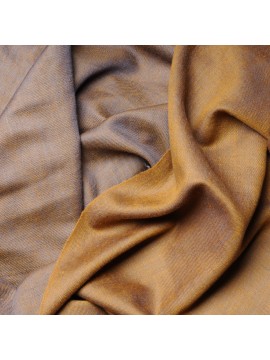 SEDA OR GRIS, étole véritable Pashmina 100% cachemire réversible