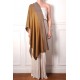 SEDA GREY GOLD, Handwoven cashmere pashmina Stole REVERSIBLE