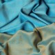 SEDA TURQUOISE GOLD, Handwoven cashmere pashmina Stole REVERSIBLE