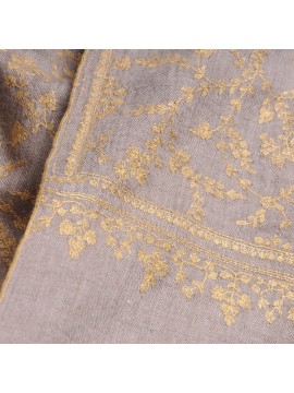 ZOE OR, étole véritable Pashmina 100% cachemire brodé main