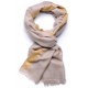 STELLA GOLD, real pashmina 100% cashmere with handmade embroideries