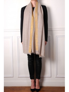 STELLA GOUD, 100% cashmere handgeborduurde pashmina stola