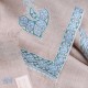 ASHA HELLBEIGE, echte handbestickte Pashmina-Stola 100% Kaschmir