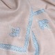 ASHA HELLBEIGE, echte handbestickte Pashmina-Stola 100% Kaschmir