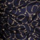 JULIA MARINEBLAUW, echte Pashmina stola 100% handgeborduurd cashmere