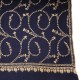 JULIA NAVY, echte handbestickte Pashmina-Stola 100% Kaschmir
