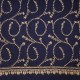 JULIA NAVY, echte handbestickte Pashmina-Stola 100% Kaschmir