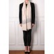 PALLA CRÈME, étole véritable Pashmina 100% cachemire brodé main
